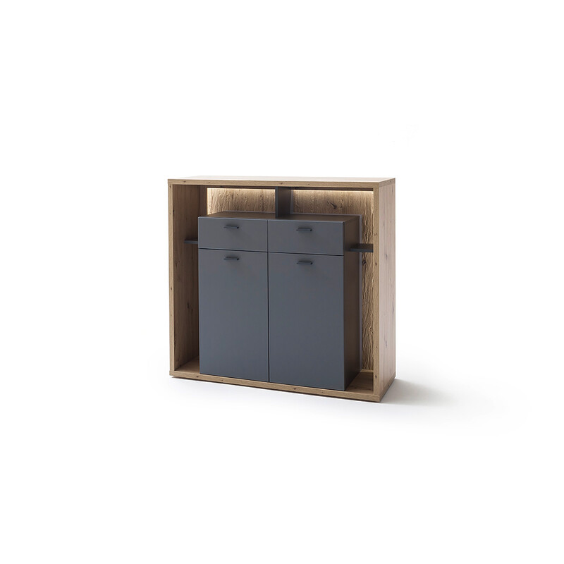 Kummut LIZZANO matthall / tamm, 115x40xH108 cm