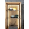 Kapp-riiul LIZZANO matthall / tamm, 66x40xH209 cm