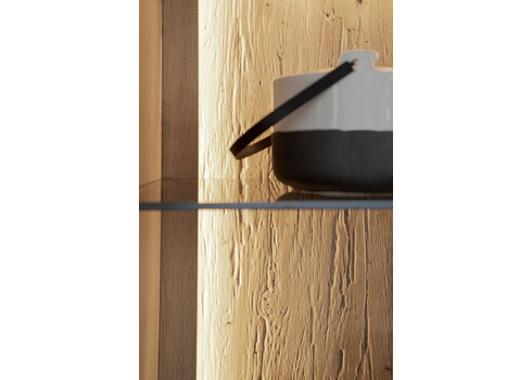 Kapp-riiul LIZZANO matthall / tamm, 66x40xH209 cm
