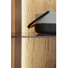 Kapp-riiul LIZZANO matthall / tamm, 66x40xH209 cm