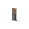 Kapp-riiul LIZZANO matthall / tamm, 66x40xH209 cm