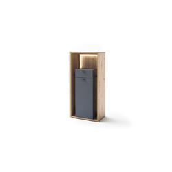 Kapp-riiul LIZZANO matthall / tamm, 66x40xH209 cm