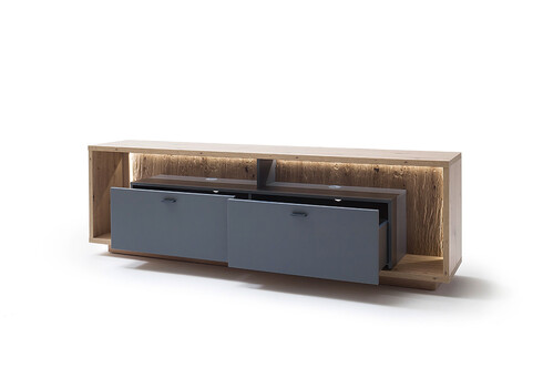 Tv-alus LIZZANO matthall / tamm, 205x40xH63 cm