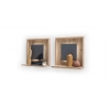 Riiul LIZZANO matthall / tamm, 45x18xH45 cm