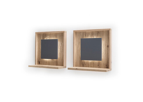 Riiul LIZZANO matthall / tamm, 45x18xH45 cm