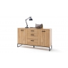 Kummut TOLEDO tamm / must, 151x44xH88 cm