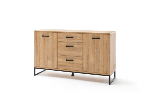 Kummut TOLEDO tamm / must, 151x44xH88 cm