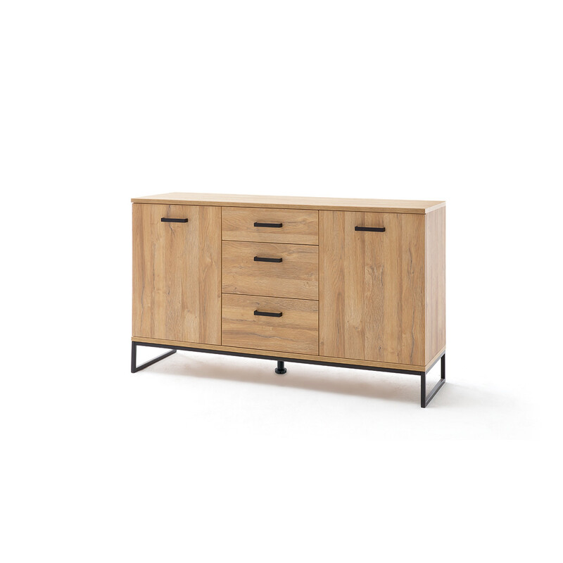 Kummut TOLEDO tamm / must, 151x44xH88 cm