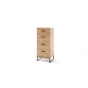 Kummut TOLEDO tamm / must, 50x44xH116 cm