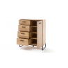 Kummut TOLEDO tamm / must, 101x44xH116 cm