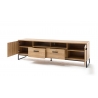 Tv-alus TOLEDO tamm / must, 201x44xH66 cm