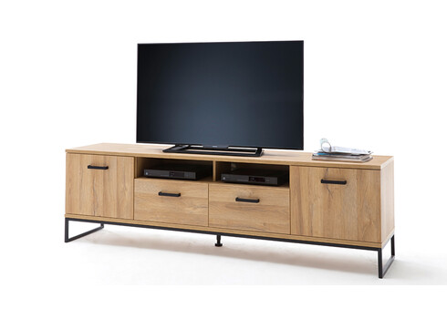 Tv-alus TOLEDO tamm / must, 201x44xH66 cm