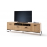 Tv-alus TOLEDO tamm / must, 201x44xH66 cm