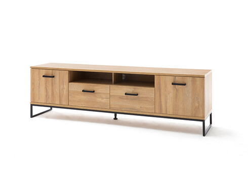 Tv-alus TOLEDO tamm / must, 201x44xH66 cm