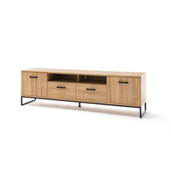 Tv-alus TOLEDO tamm / must, 201x44xH66 cm