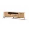 Tv-alus TOLEDO tamm / must, 201x44xH66 cm