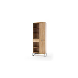 Kapp-riiul TOLEDO tamm / must, 76x38xH196 cm