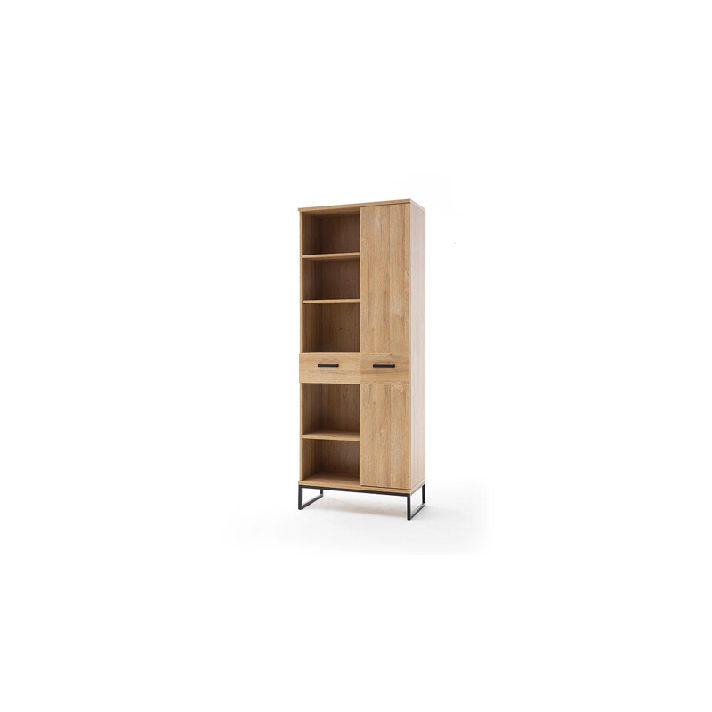 Kapp-riiul TOLEDO tamm / must, 76x38xH196 cm