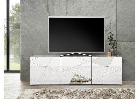 TV-alus VITTORIA valge läige, 181x42xH57 cm