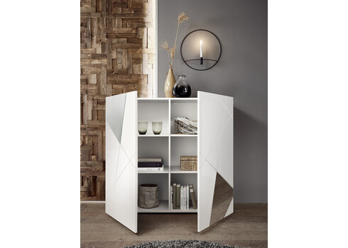 Kummut VITTORIA valge läige, 121x42xH111 cm