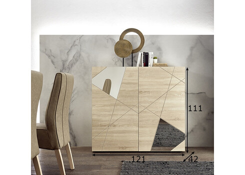 Kummut VITTORIA tamm, 121x42xH111 cm