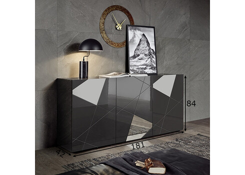 Kummut VITTORIA antratsiit läige, 181x42xH84 cm