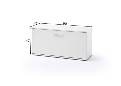 Esikupink GRANADA tamm / valge, 90x38xH47 cm