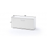 Esikupink GRANADA tamm / valge, 90x38xH47 cm