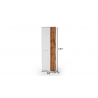 Esikukapp GRANADA tamm / valge, 64x38xH197 cm
