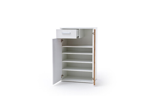 Kummut GRANADA tamm / valge, 64x38xH102 cm