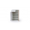 Kummut GRANADA tamm / valge, 64x38xH102 cm