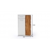 Kummut GRANADA tamm / valge, 64x38xH102 cm