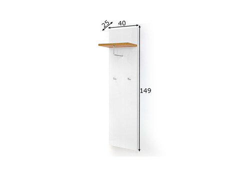 Seinanagi GRANADA tamm / valge, 40x25xH149 cm