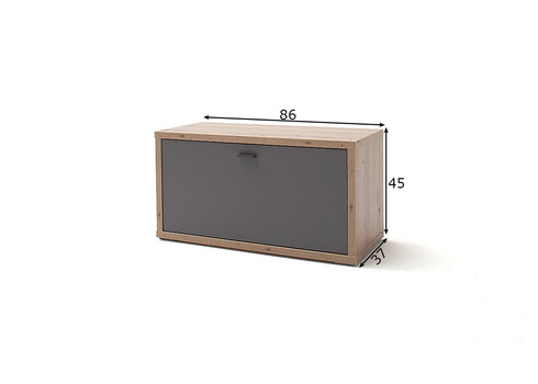 Esikupink LIZZANO matthall / tamm, 86x37xH45 cm