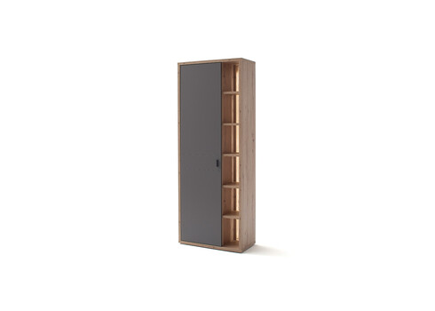 Esikukapp LIZZANO matthall / tamm, 76x37xH199 cm