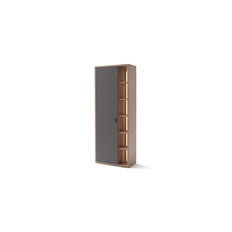 Esikukapp LIZZANO matthall / tamm, 76x37xH199 cm