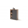 Kummut LIZZANO matthall / tamm, 76x37xH103 cm