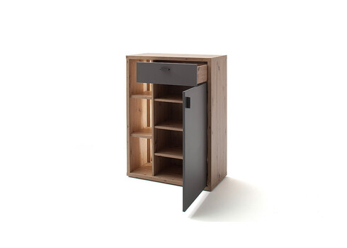 Kummut LIZZANO matthall / tamm, 76x37xH103 cm