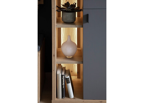 Kummut LIZZANO matthall / tamm, 76x37xH103 cm