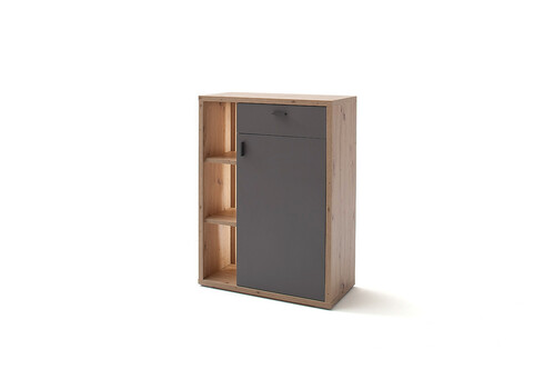 Kummut LIZZANO matthall / tamm, 76x37xH103 cm