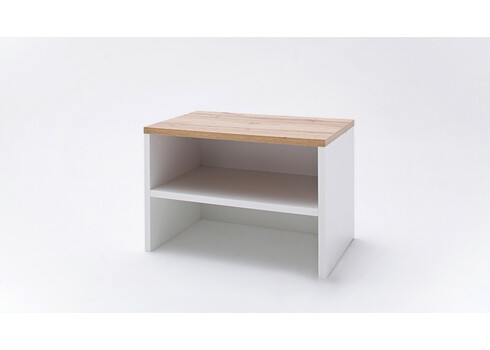 Esikupink NIA valge / tamm, 63x40xH42 cm