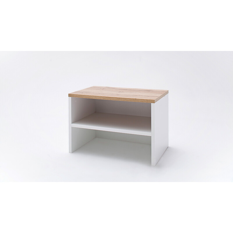 Esikupink NIA valge / tamm, 63x40xH42 cm