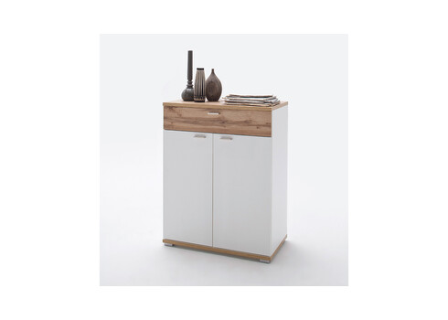 Kummut NIA valge / tamm, 74x40xH95 cm
