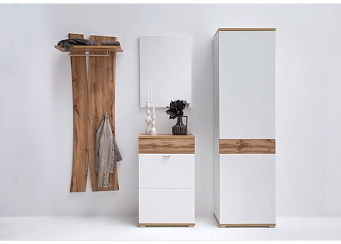 Seinanagi NIA valge / tamm, 69x30xH180 cm