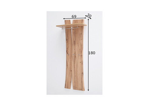 Seinanagi NIA valge / tamm, 69x30xH180 cm