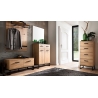 Esikupink TOLEDO tamm / must, 101x38xH46 cm