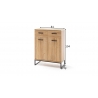 Kummut TOLEDO tamm / must, 81x38xH104 cm