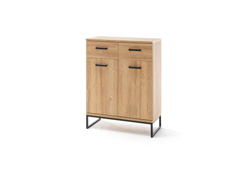 Kummut TOLEDO tamm / must, 81x38xH104 cm