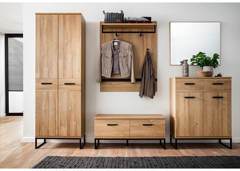 Seinanagi TOLEDO tamm / must, 90x28xH113 cm