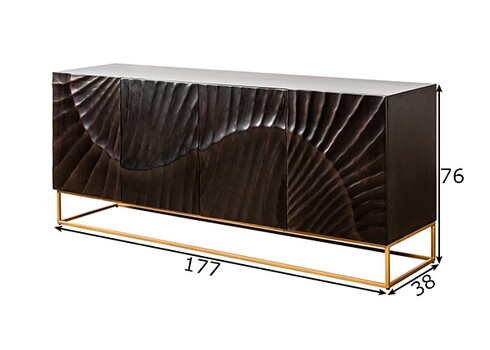 Kummut SCORPION tumepruun, 177x45xH76 cm